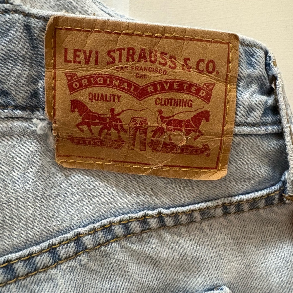 Levi's Light Blue Denim Overalls - Picture 5 of 6
